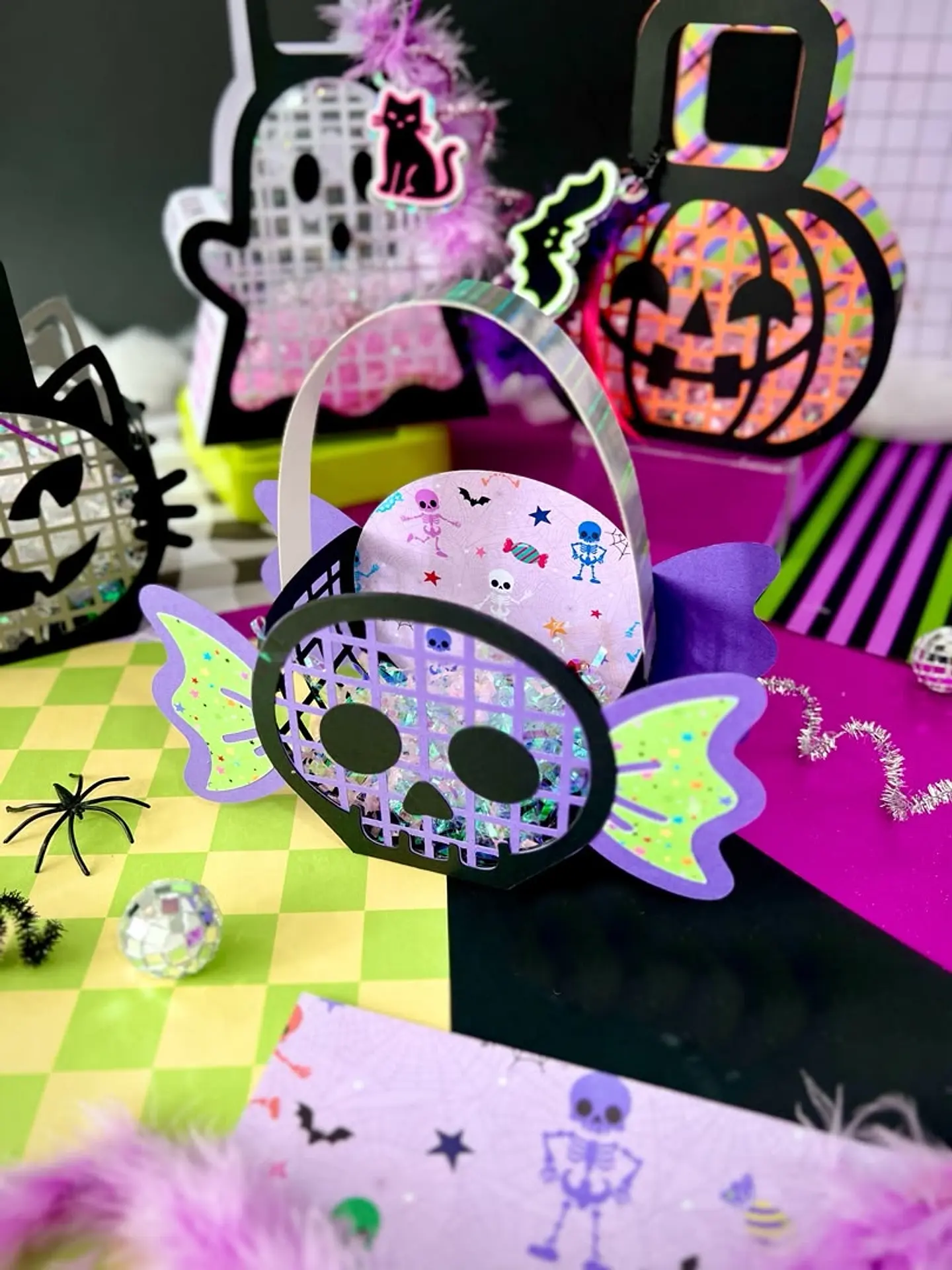 Arquivo Halloween Cestinha Caveira 1