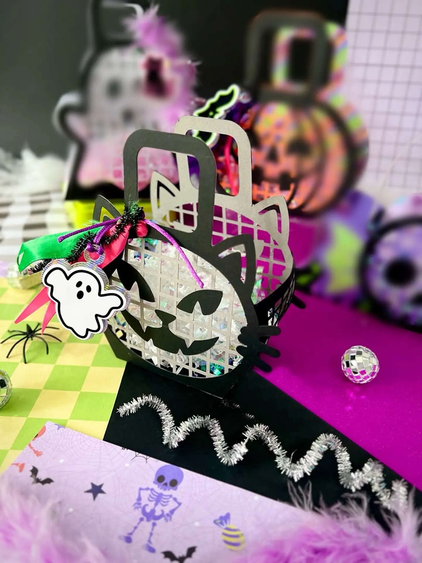 Arquivo Halloween Cestinha Gato 1