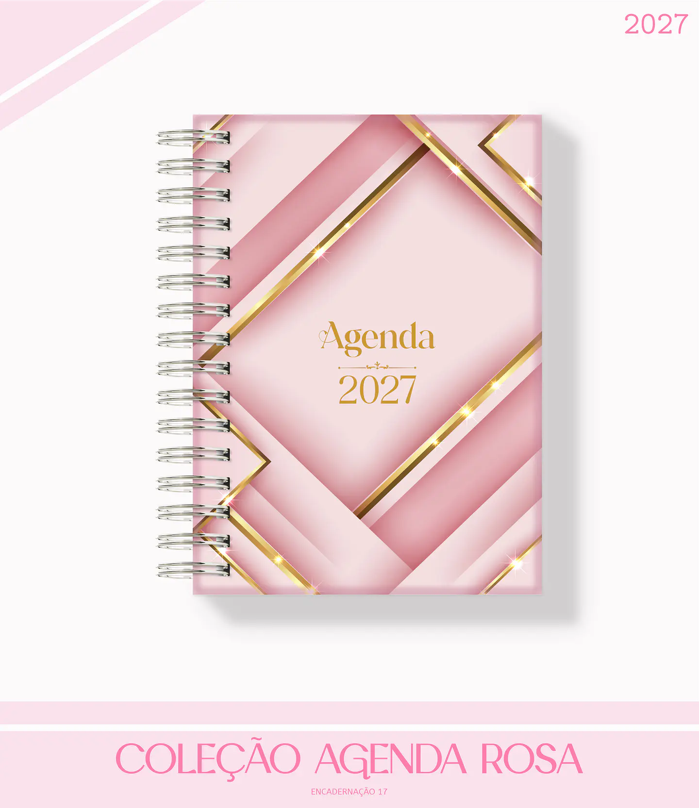 Arquivo Encadernação Coleção Neutra Rosa 3