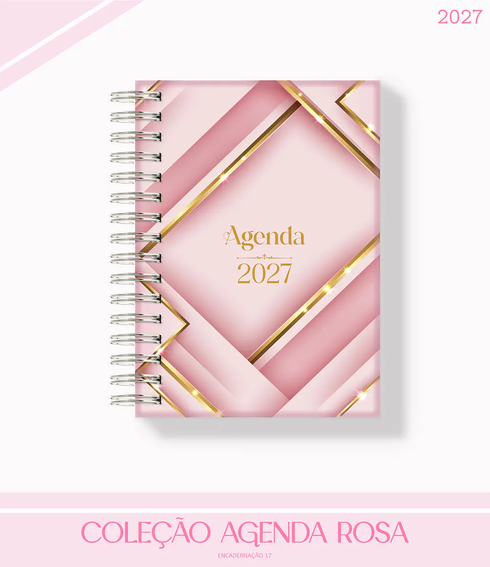 Arquivo Encadernação Coleção Neutra Rosa 3