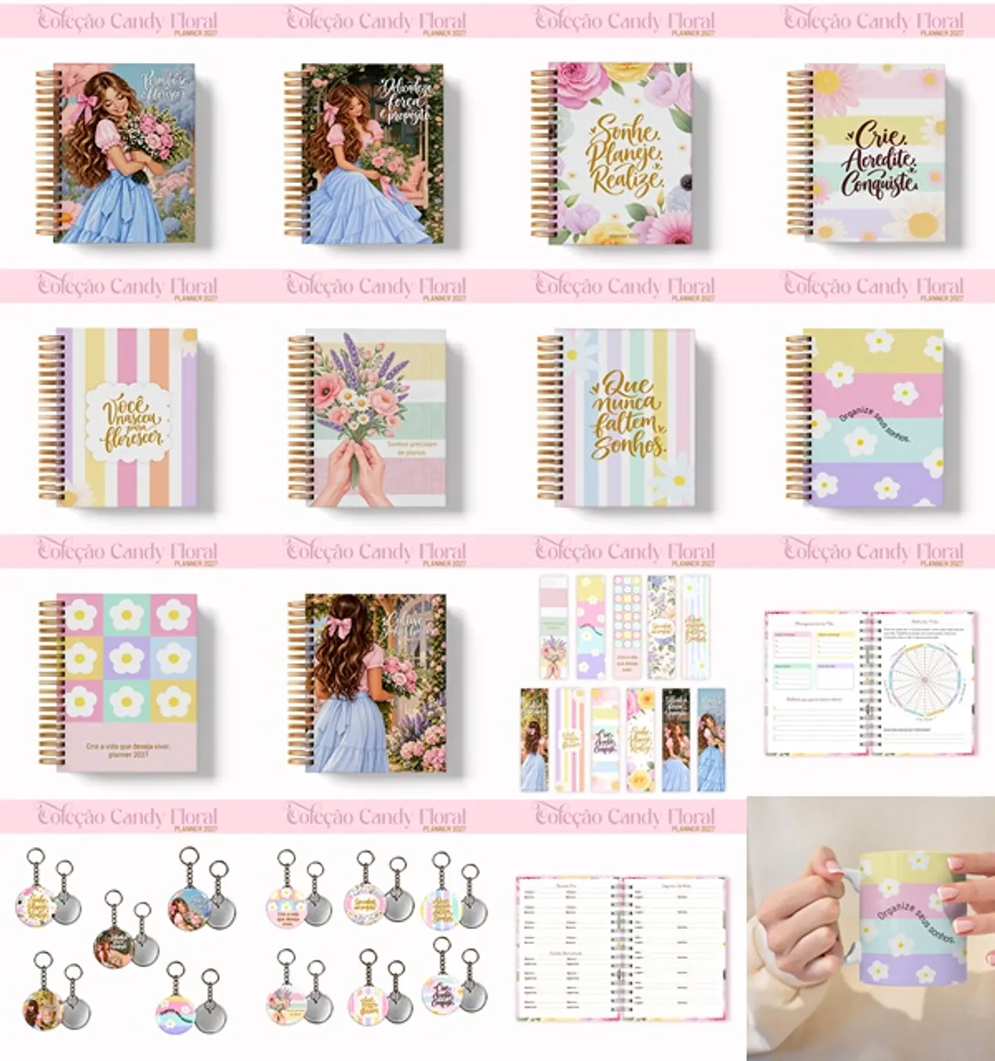 Arquivo Encadernação Agenda Planner Candy – Feminino 1