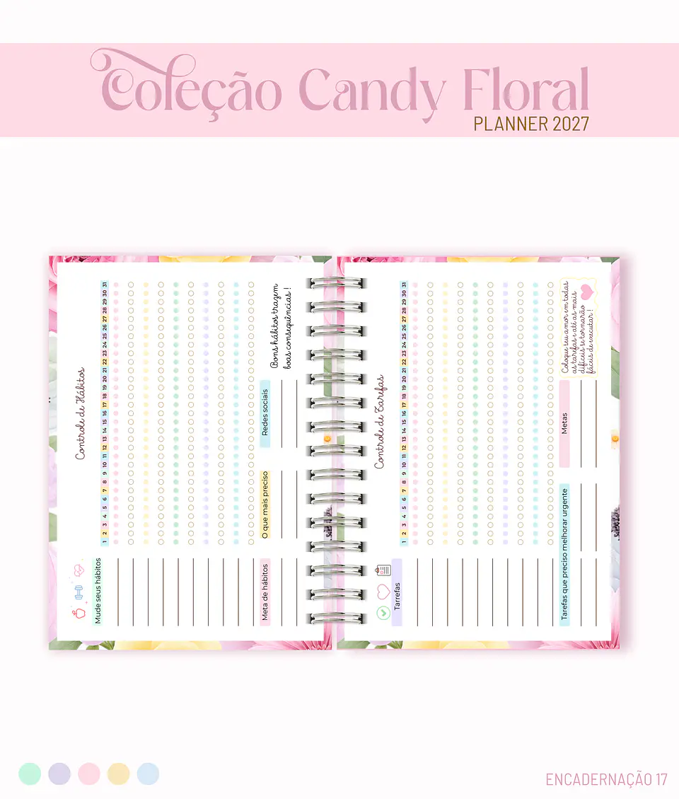 Arquivo Encadernação Agenda Planner Candy – Feminino 2