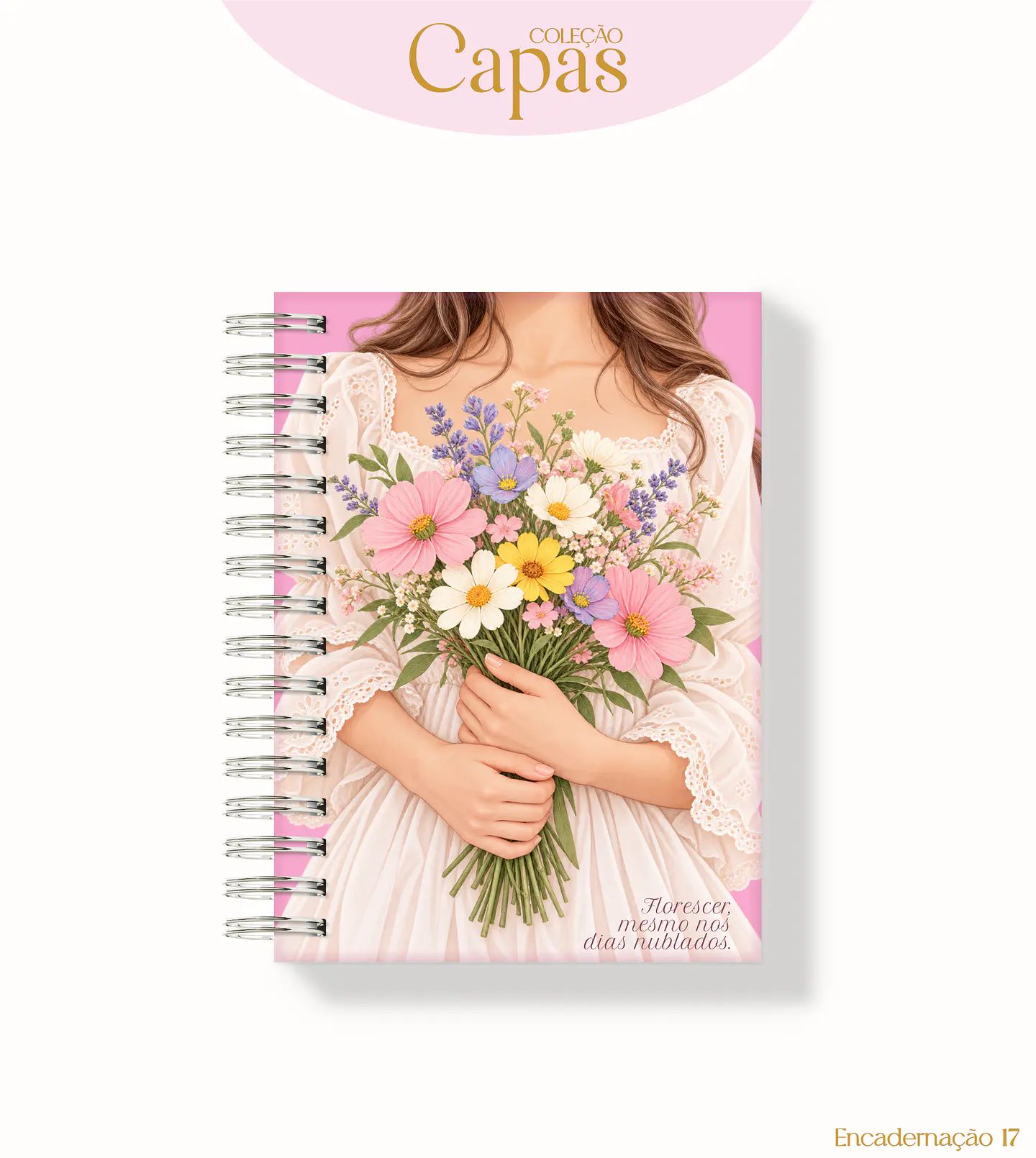 Arquivo Encadernação Pack 10 Capas Rosa feminino 5