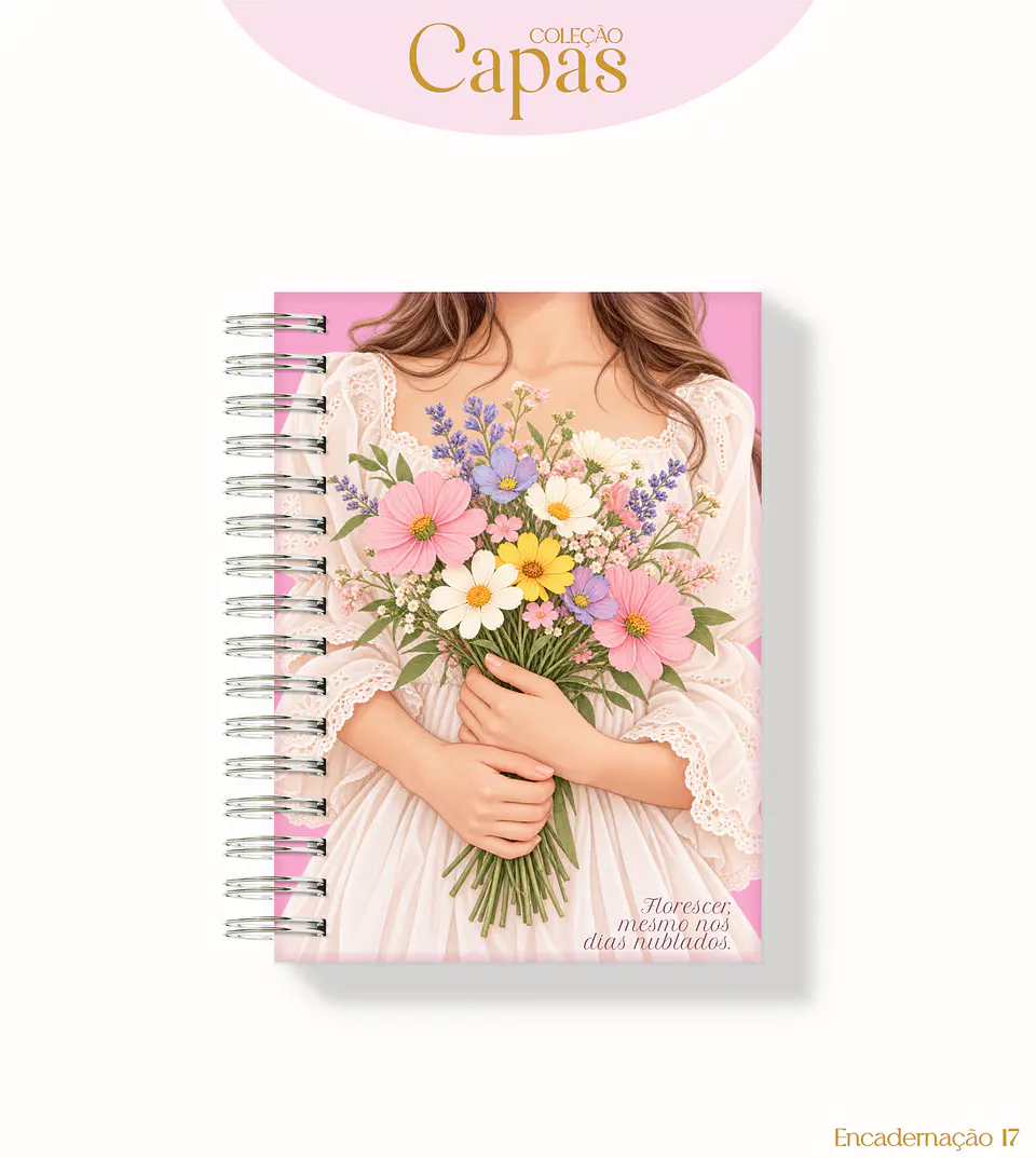 Arquivo Encadernação Pack 10 Capas Rosa feminino 5