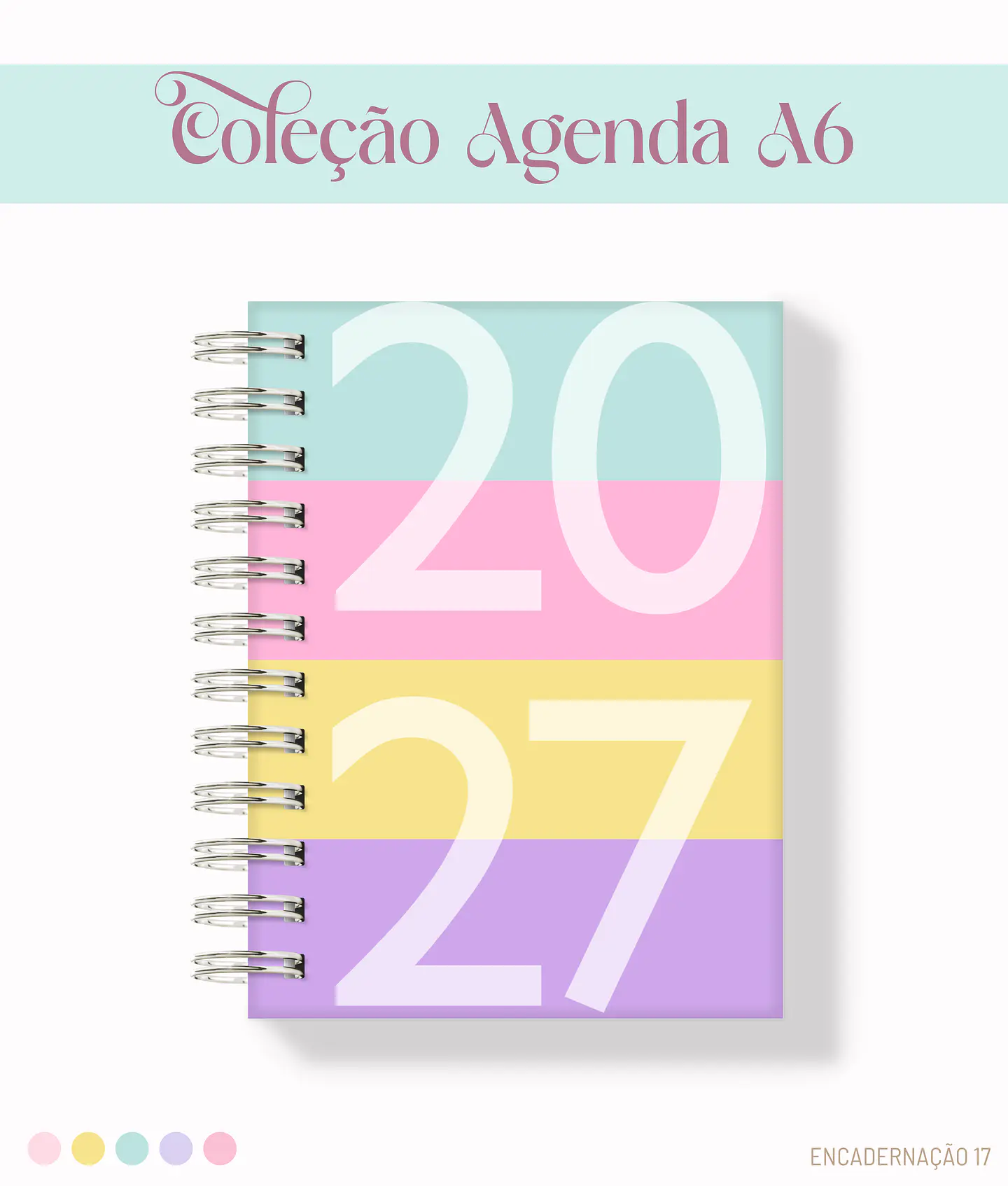 Arquivo Encadernação Agenda A6 Feminino 2