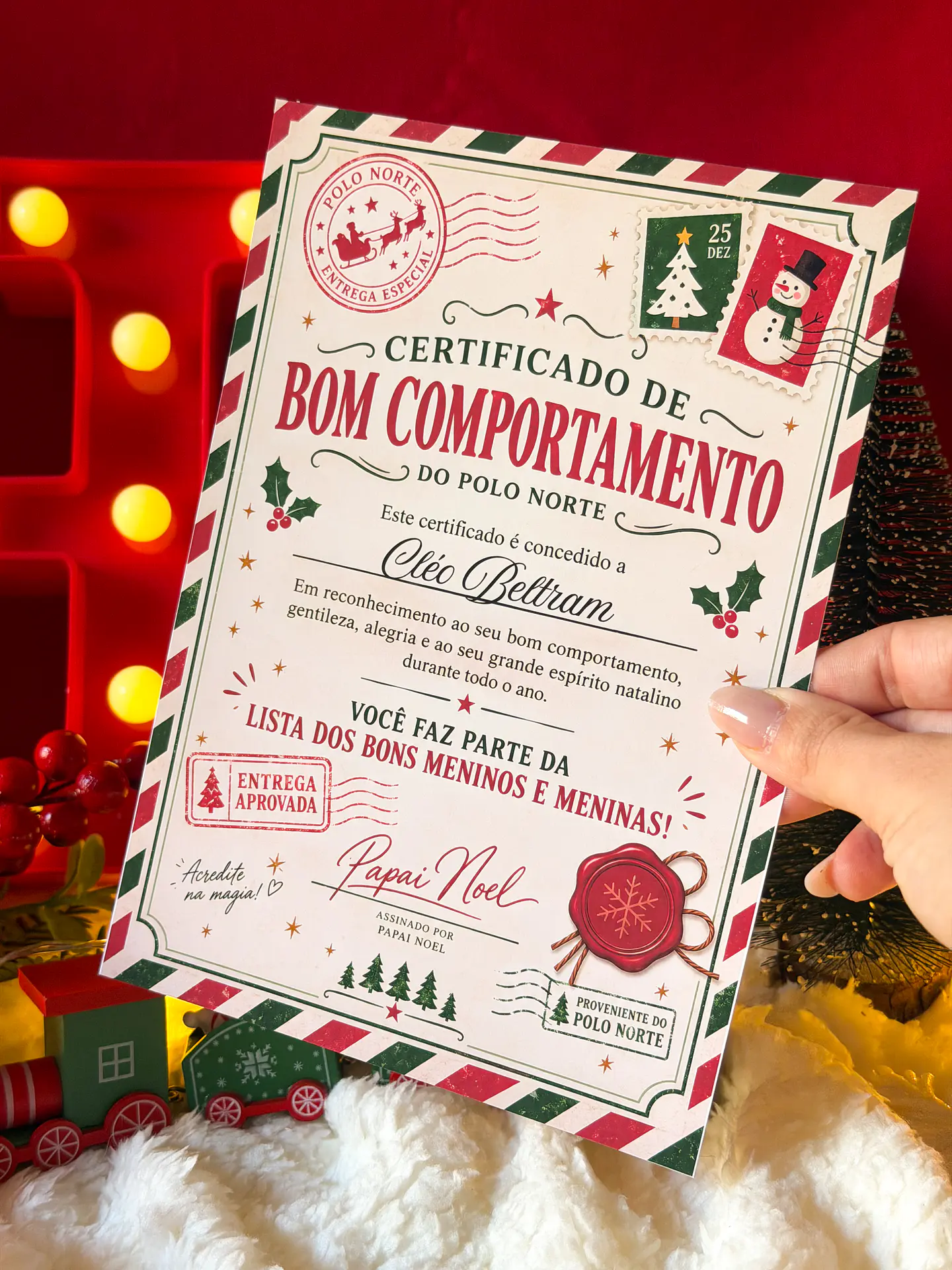 Arquivo Natal Certificado De Bom Comportamento A5 1