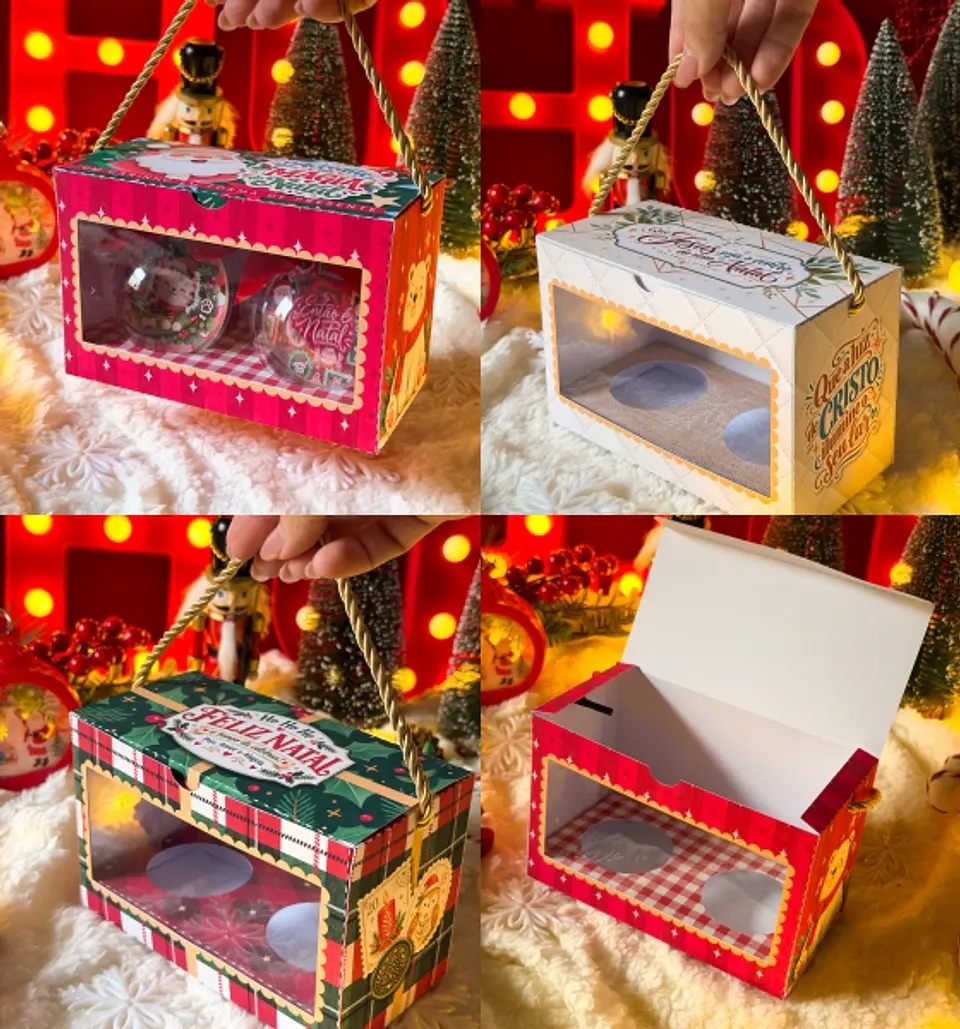 Arquivo Natal Caixinha Box 2 Esferas 15,5x7,7x10 1