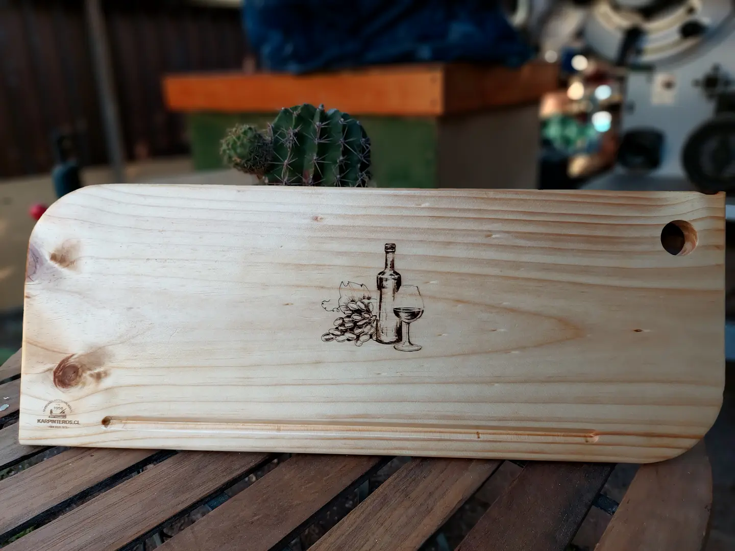 Tabla de Banquetería / Asados con logo  Premium tratada con Top Oil 60x23 cm 4