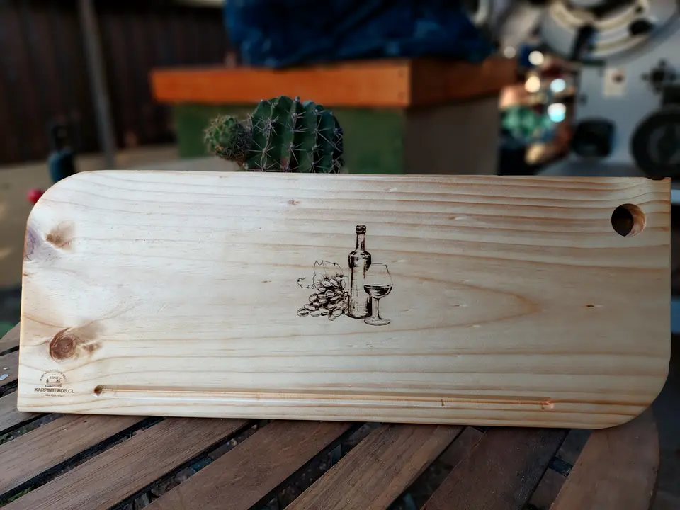 Tabla de Banquetería / Asados con logo  Premium tratada con Top Oil 60x23 cm 4