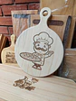 Tabla Pizzas 35 cm diámetro x 45 cm largo tratada y curada Top Oil Grabada Láser - Miniatura 4
