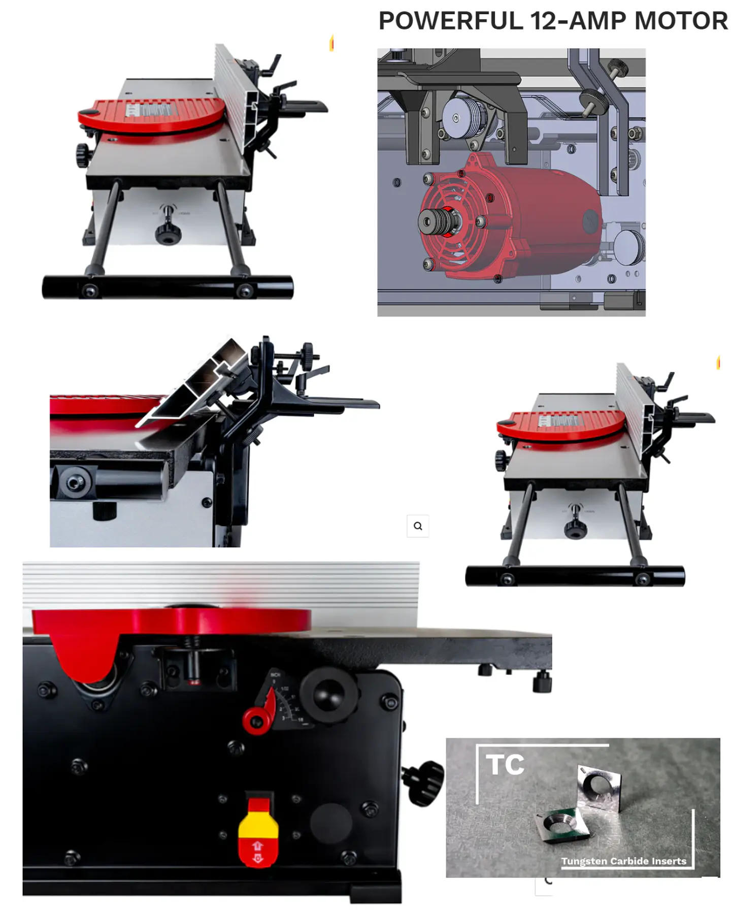 Canteadora 10 pulgadas ancho CUTECH Cabezal Helicoidal Mesa extendible. 10