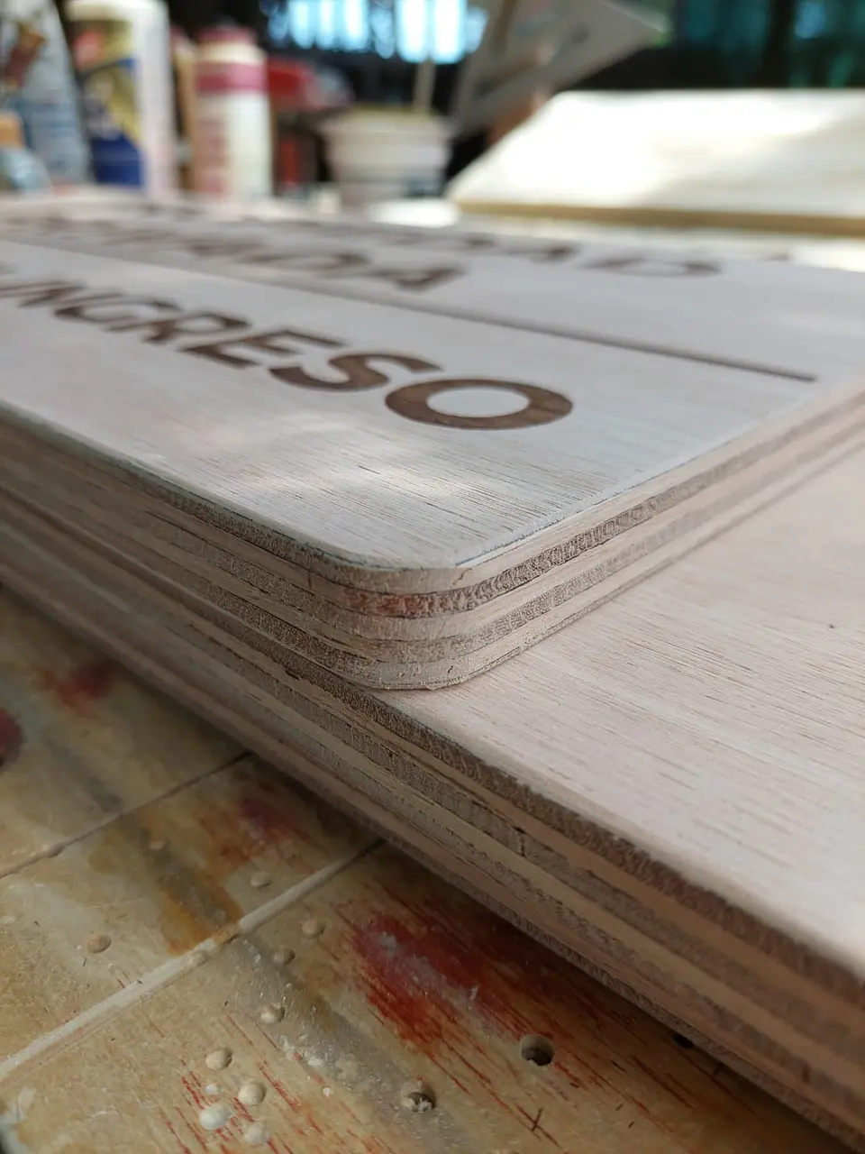 LETRERO MADERA TERCIADO PROPIEDAD PRIVADA - 60 X 30 CM RESISTENTE INTERPERIE 6