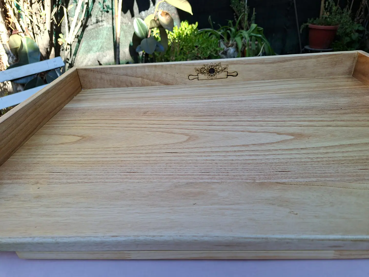 Tabla Amasar Madera Nativa ( KIRI ) 65 x 45 cms Top OIl 100% Grado Alimenticio 5