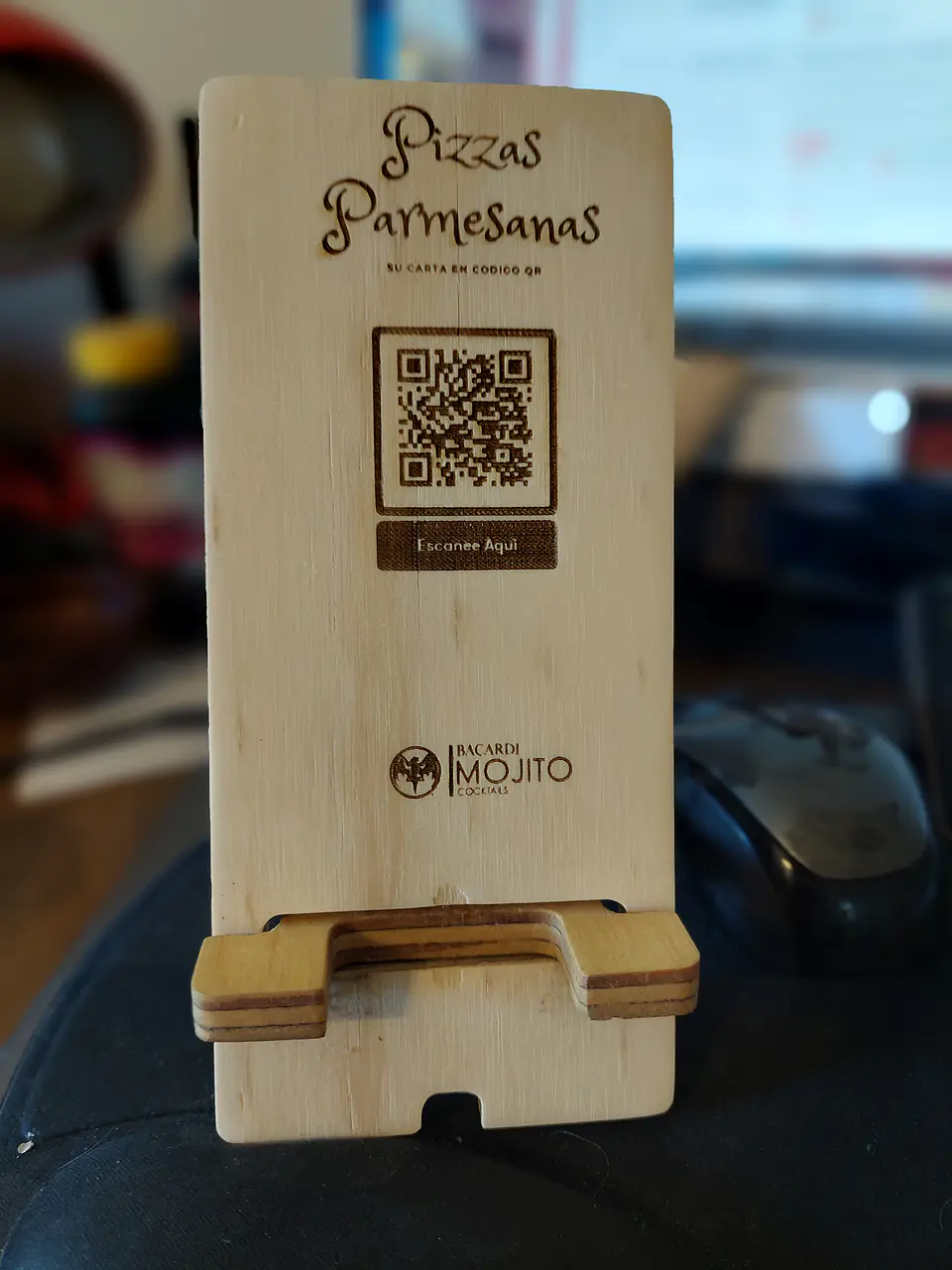 Cubo de Madera con Código QR 4