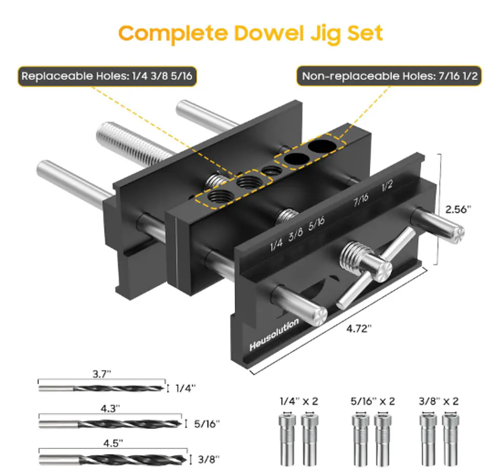 Kit de Plantilla Carpintería Autocentrante de 6 pulgadas para agujeros rectos. 4