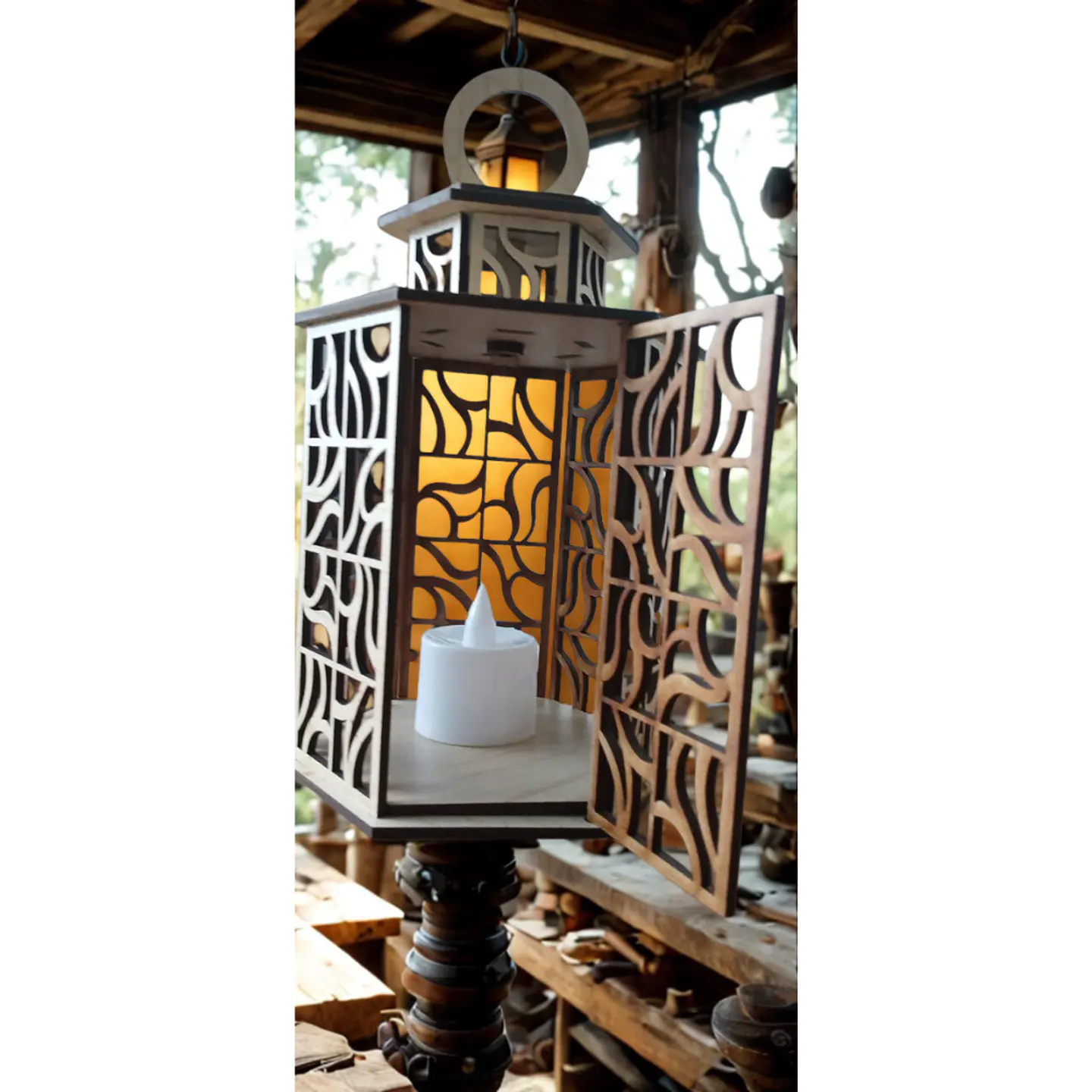  Farol De Vela De Estilo Vintage, Decoración Del Hogar 3