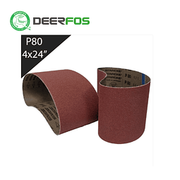 Lija de Banda 4x24'' (102x610mm) Grano 80 PACK 3 UNIDADES