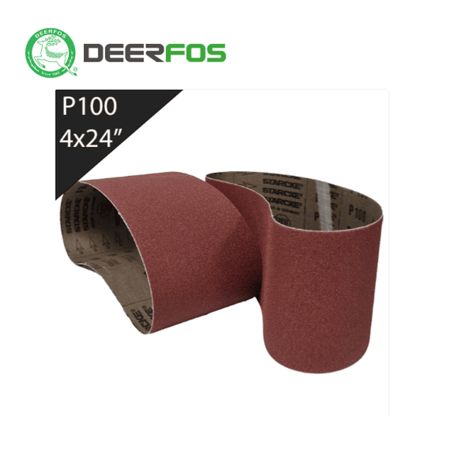 Lija de Banda 4x24'' (102x610mm) Grano 100 pack de 3 unidades