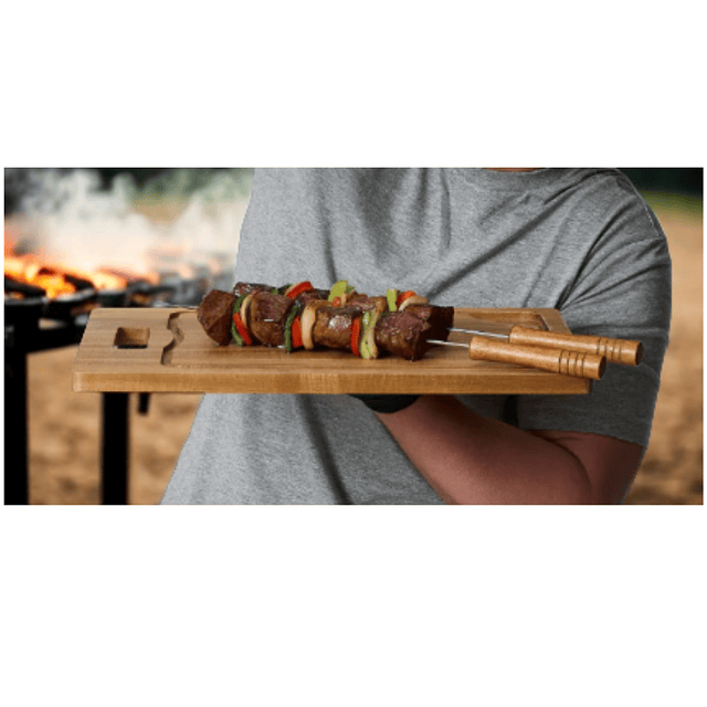 TABLA ASADOS MADERA ACACIA DE 45 CMS DE LARGO X 30 CMS ANCHO 15 mm GRABADA UNITARIO