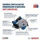 Sierra de Inmersión BOSCH  inalámbrica GKT 18V-52 GC 18V con 2 Baterías 4.0 A , Cargador 220 V y Caja Transporte - Miniatura 4