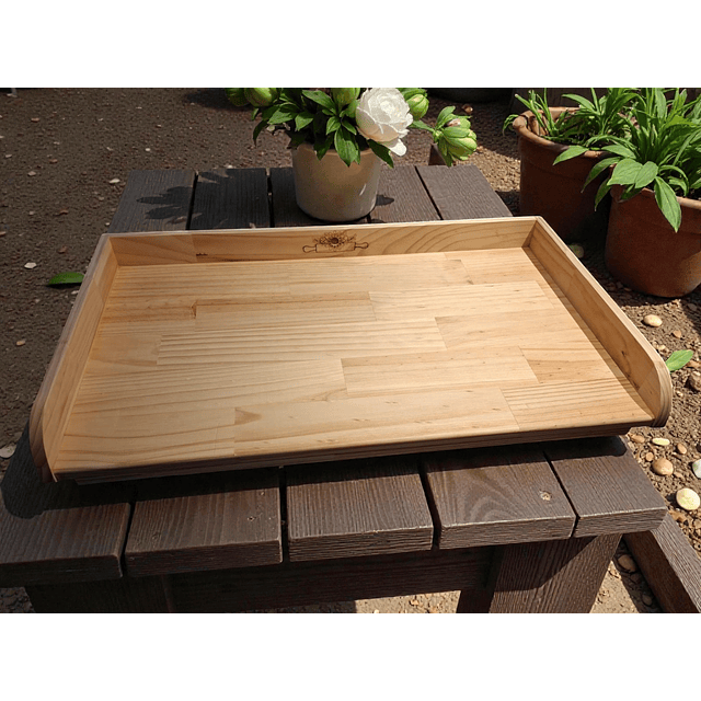 Tabla de Amasar Artesanas Pino Radiata Jumbo Premium 75 x 45 cm con Uslero