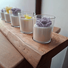 PORTAVELAS DE MADERA NATIVA CIPRES RECICLADO CON 5 VELAS