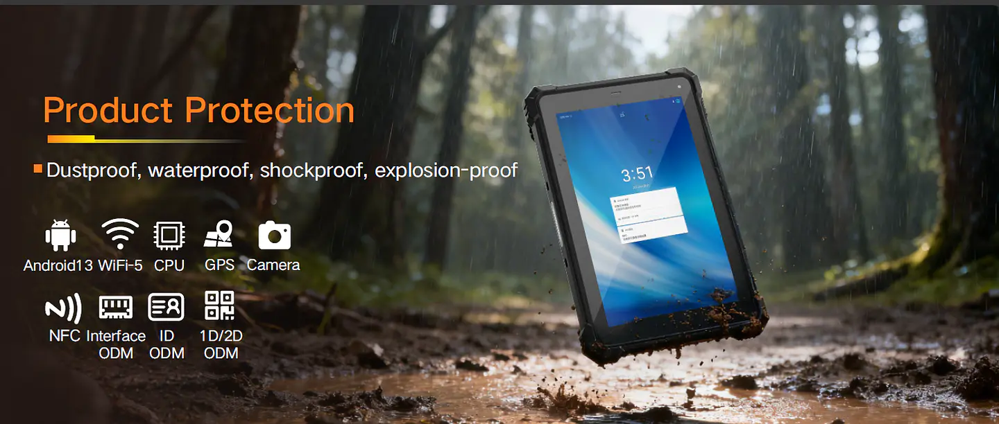 Tablet Intrínseco ATEX 10,1 Pulgadas. 12 GB Ram 256 SSD 4G IP 68 Rugged Estándar Militar 4