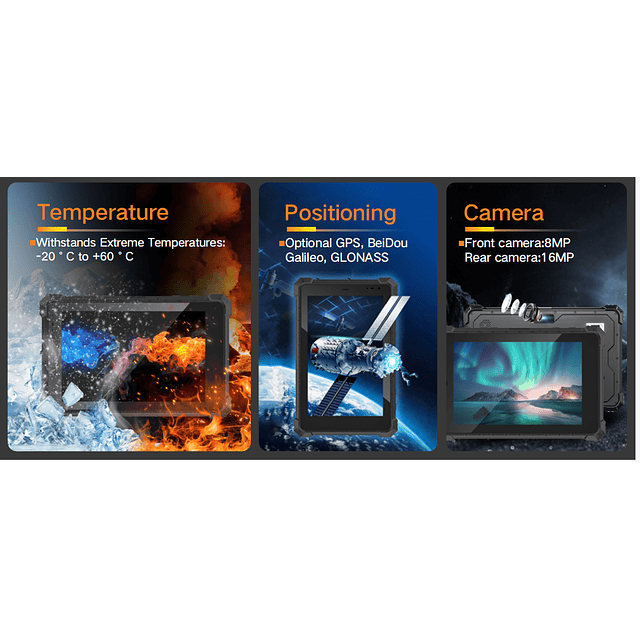 Tablet Intrínseco ATEX 10,1 Pulgadas. 4G IP 68 Rugged Estándar Militar