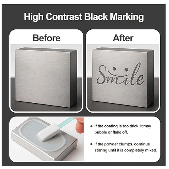 KIT POLVO PARA GRABADO LASER EN CO2