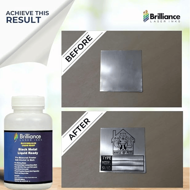 KIT POLVO GRABADO LASER CO2  BRILLIANCE- FIBRA - YAG - DIODO  POLVO CON PINCEL