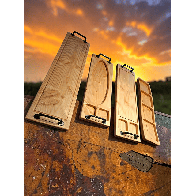 Tablas Asado y Picoteo  Premium Pino Oregón Reciclado ( Tablas largas y gruesas )