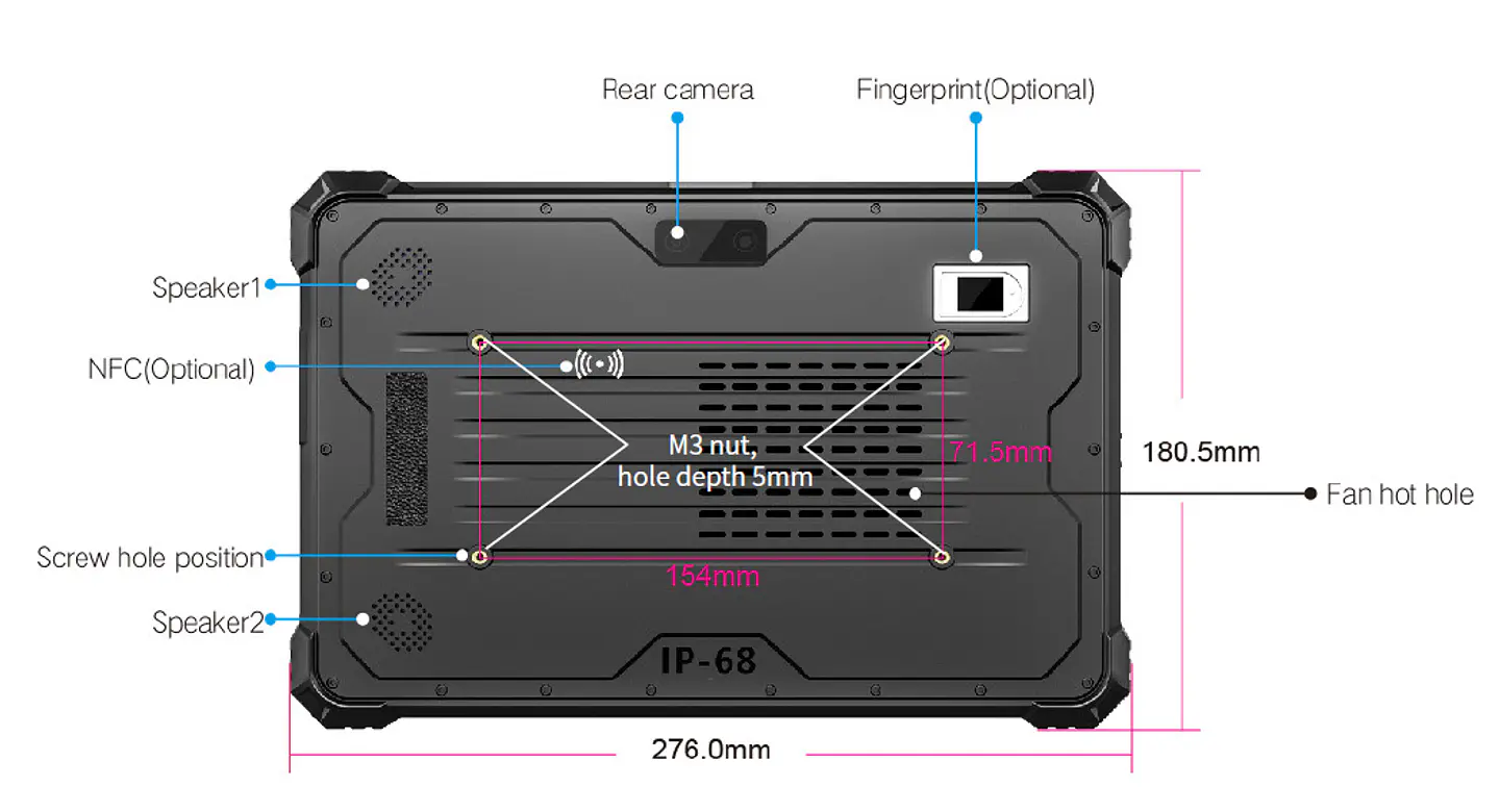 TABLET CENAVA  WINDOWS INTRINSICO  INTEL I5  8GB RAM 256 SSD RUGGED IP68 10,1 PULG.  ATEX  3