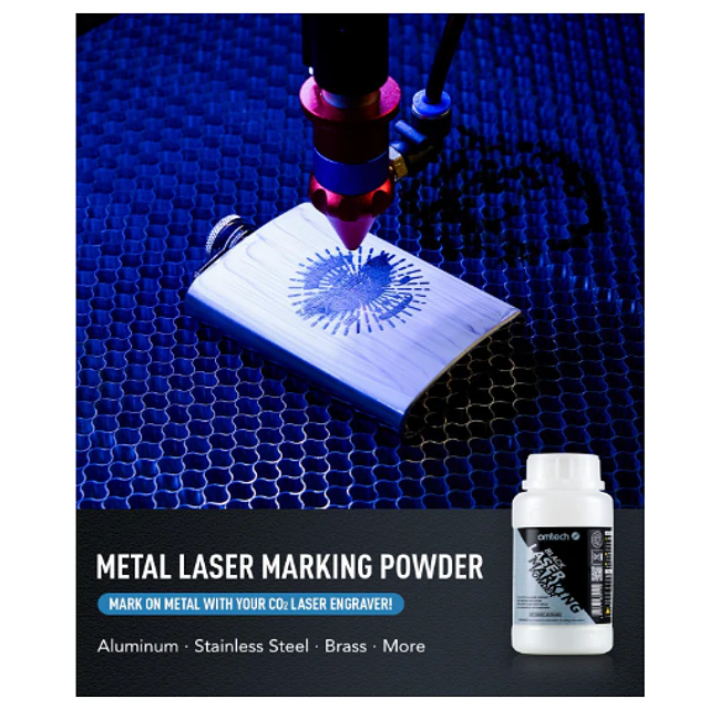 KIT POLVO OMTECH PARA GRABADO LASER EN CO2