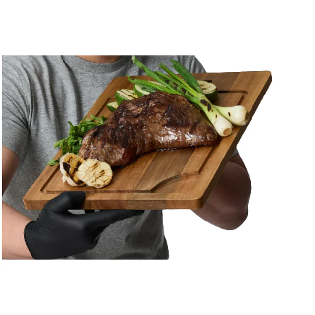 TABLA ASADOS MADERA ACACIA DE 45 CMS LARGO X 30  ANCHO 15 mm  GRABADA LASER