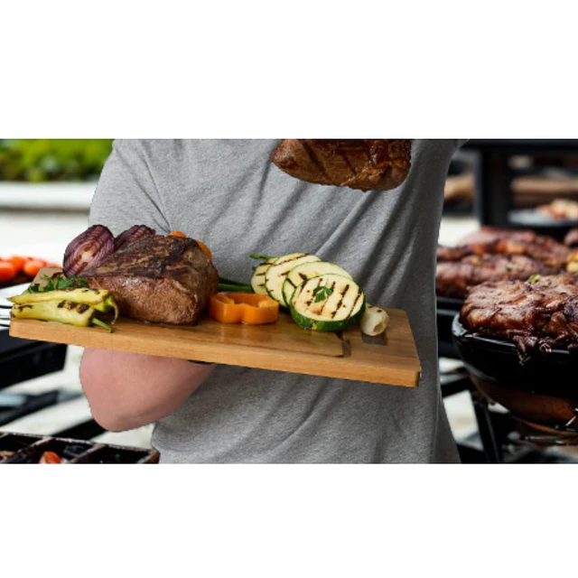 TABLA ASADOS MADERA ACACIA DE 45 CMS LARGO X 30  ANCHO 15 mm  GRABADA LASER