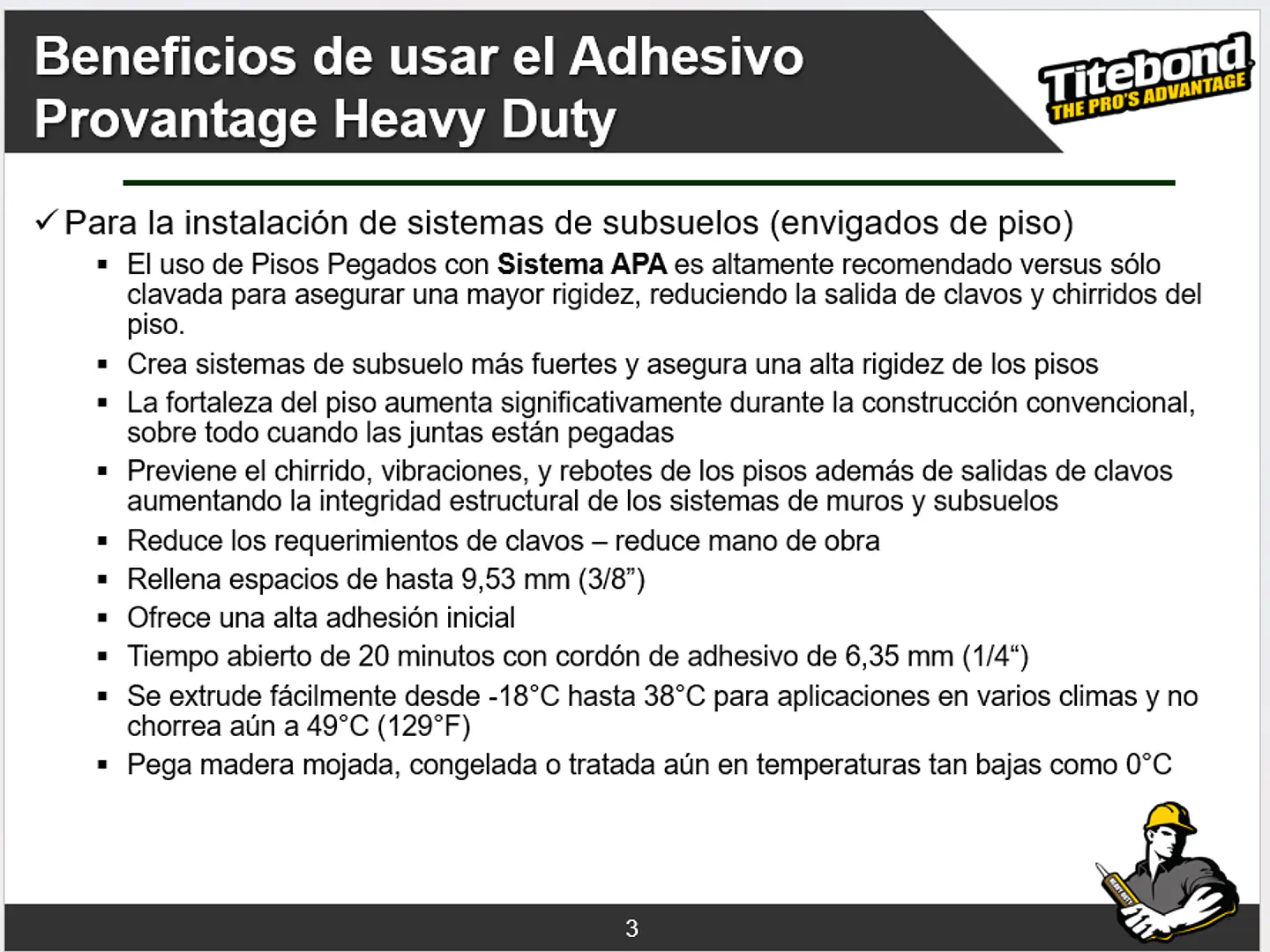 Adhesivo Montaje Titebond Provantage Heavy Duty 283g 7
