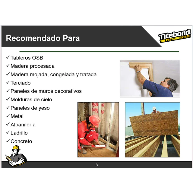 Adhesivo Montaje Titebond Provantage Heavy Duty 283g