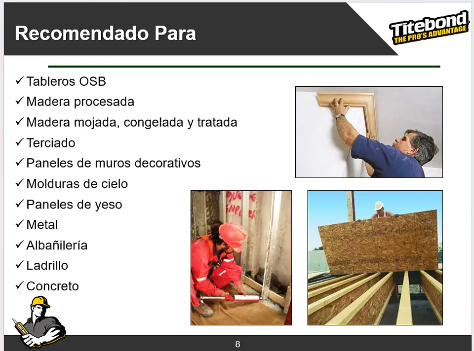 Adhesivo Montaje Titebond Provantage Heavy Duty 283g 11