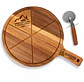 Tabla Pizza madera Acacia Personalizada láser con su logo  35cm diámetro  47cms largo - Miniatura 2