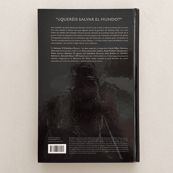 BATMAN EL CABALLERO OSCURO: LA RAZA SUPERIOR DC BLACK LABEL ECC (Español) Hardcover DC 2