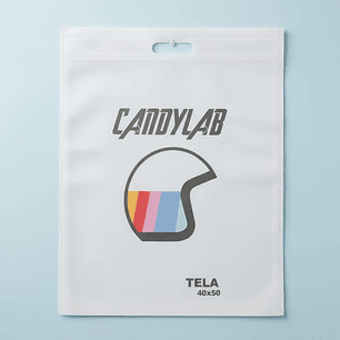 Bolsa TNT ( Tela No Tejida) “40X50” Troquel (3Kg. Máx.) Blanco Ecológica