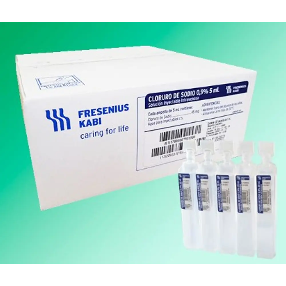 Cloruro de Sodio 0,9% Suero fisiológico ampolla 5ml Fresenius