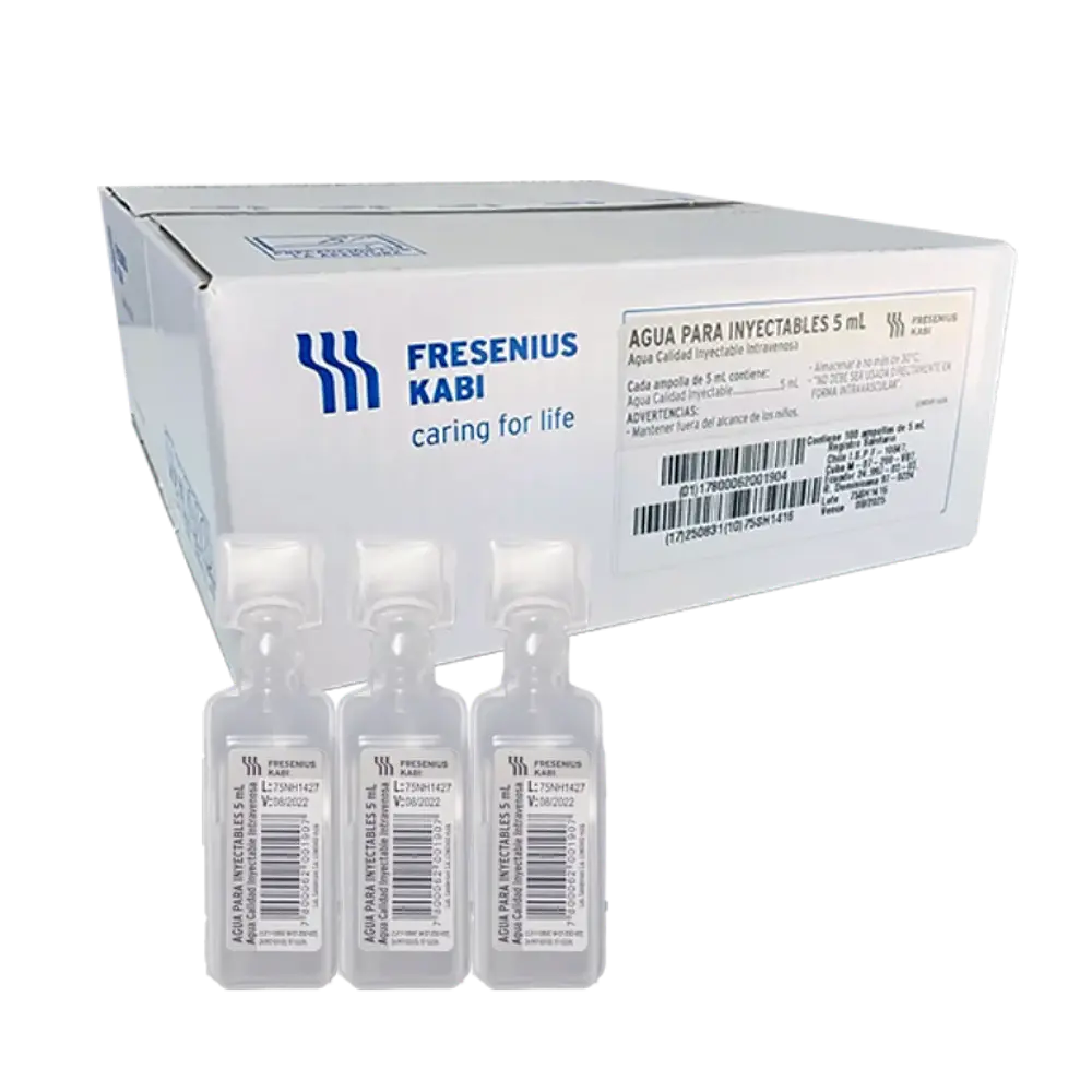 Agua Esteril ampolla plástica 5ml Fresenius