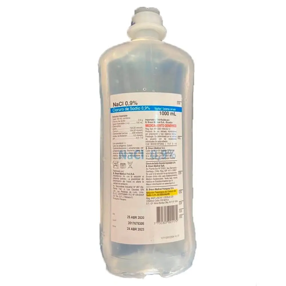 Cloruro de Sodio 0,9% frasco 1000 ml B-Braun