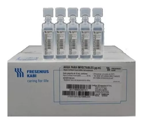 Agua Bidestilada Ampolla plástica 20ml