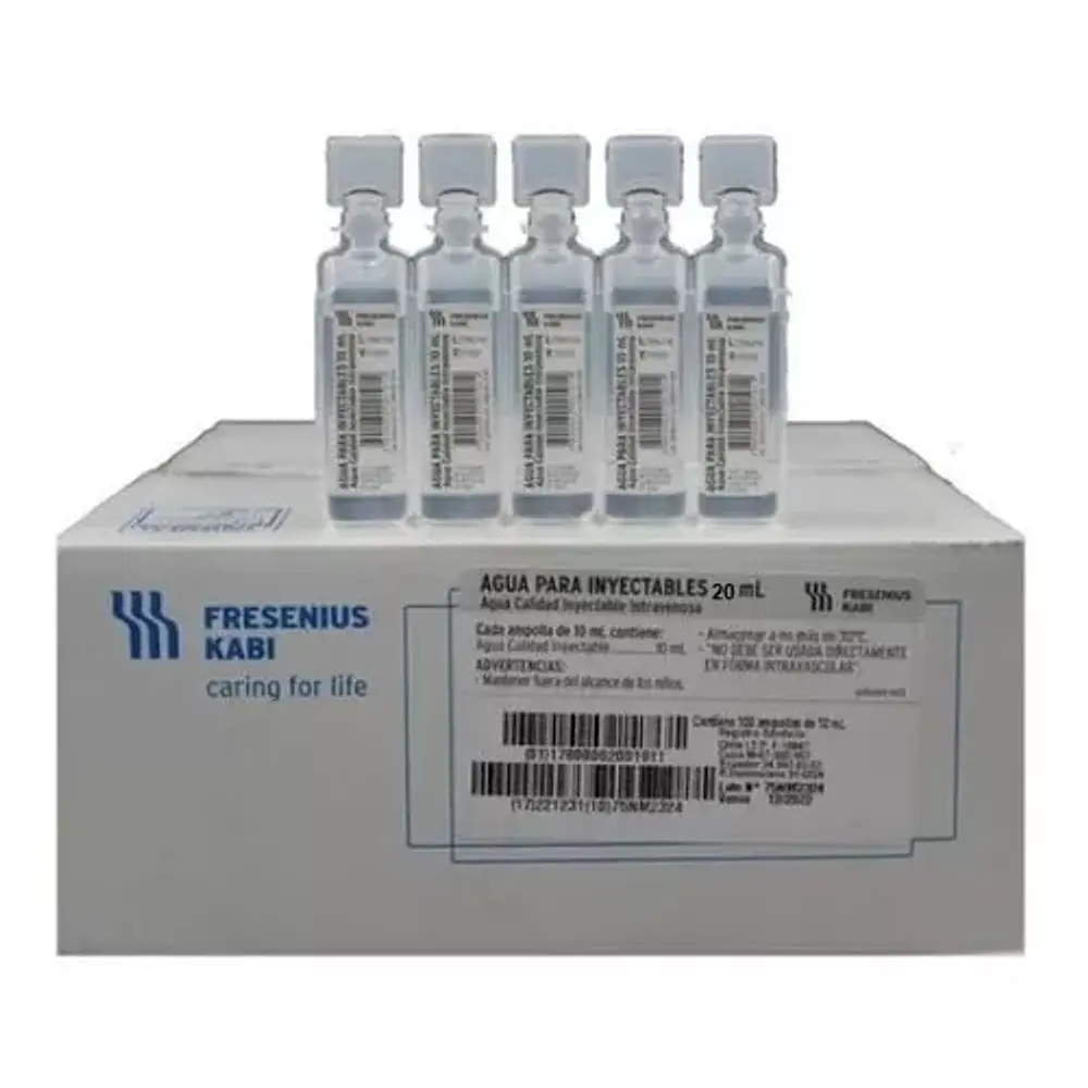 Agua Bidestilada Ampolla plástica 20ml