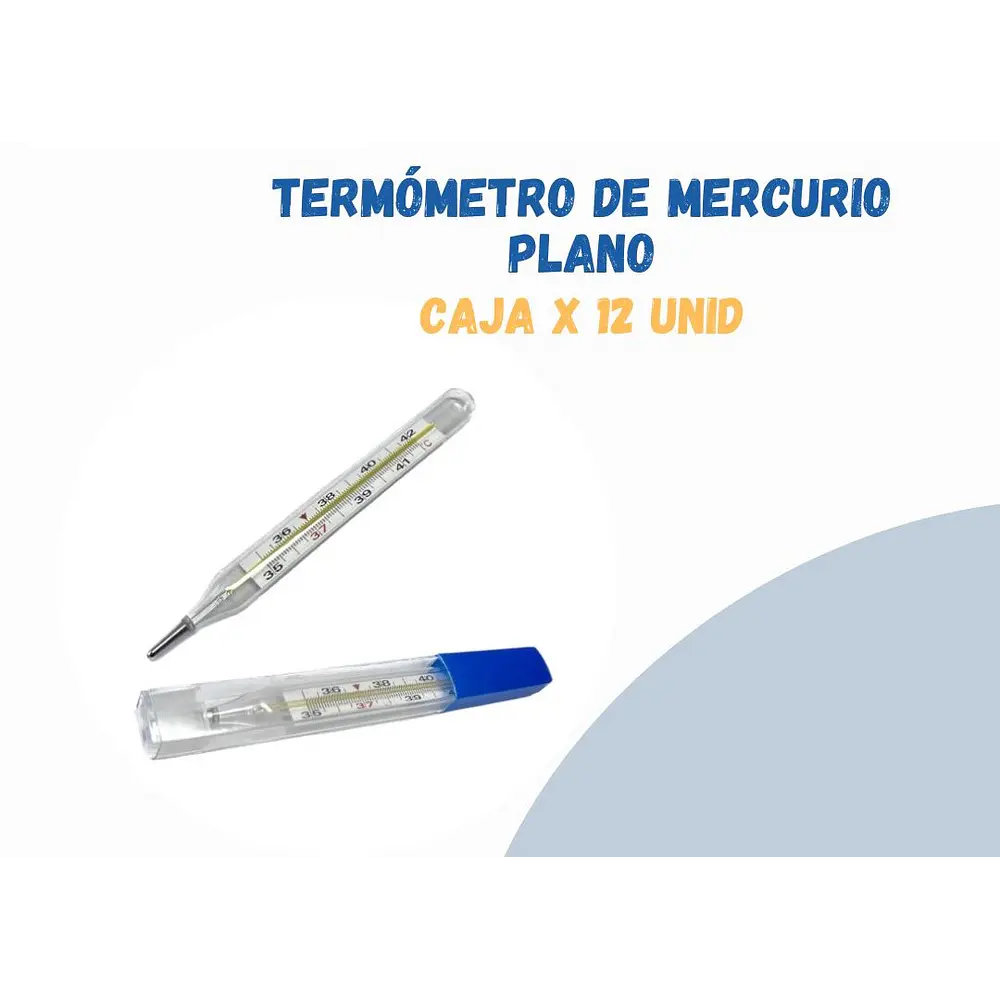 Termómetro de Mercurio Plano 