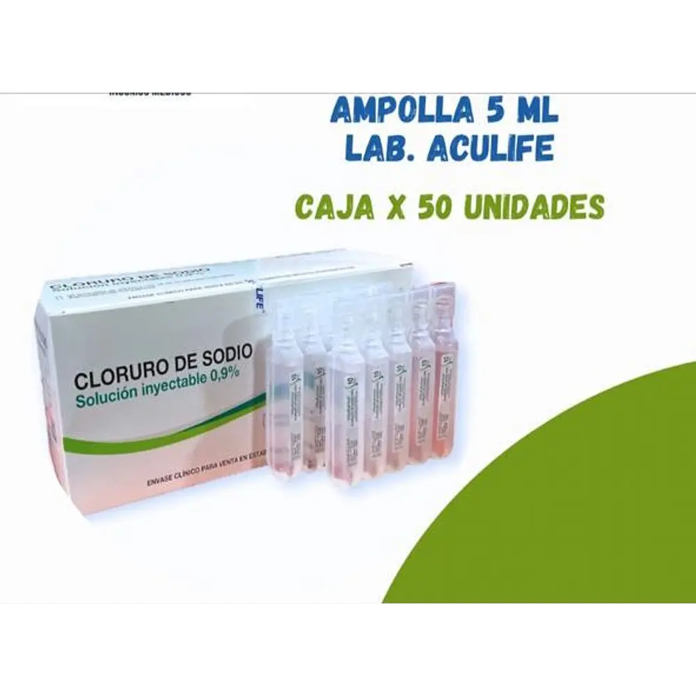 Cloruro de Sodio 0,9% ampolla 5ml Aculife