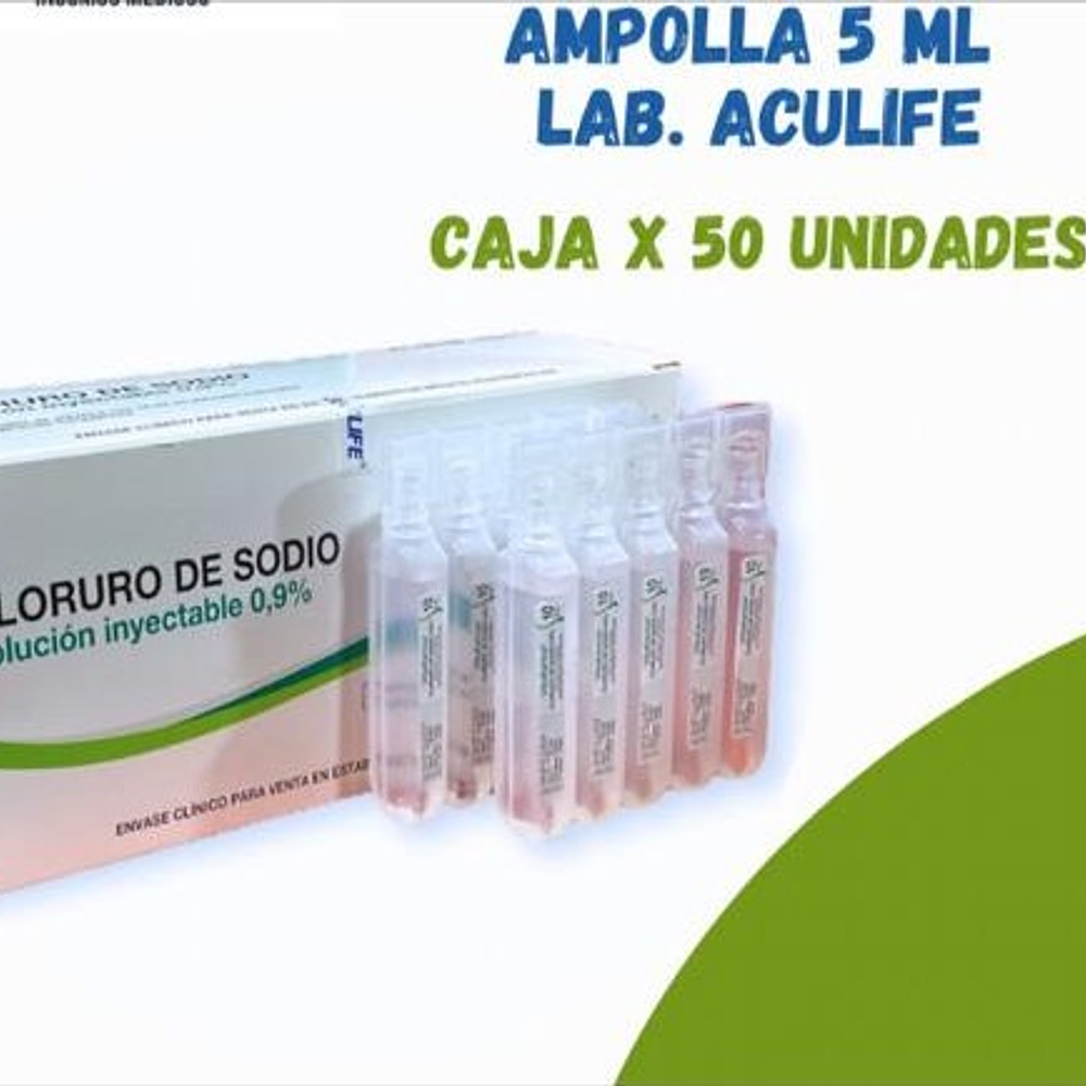 Cloruro de Sodio 0,9% ampolla 5ml Aculife