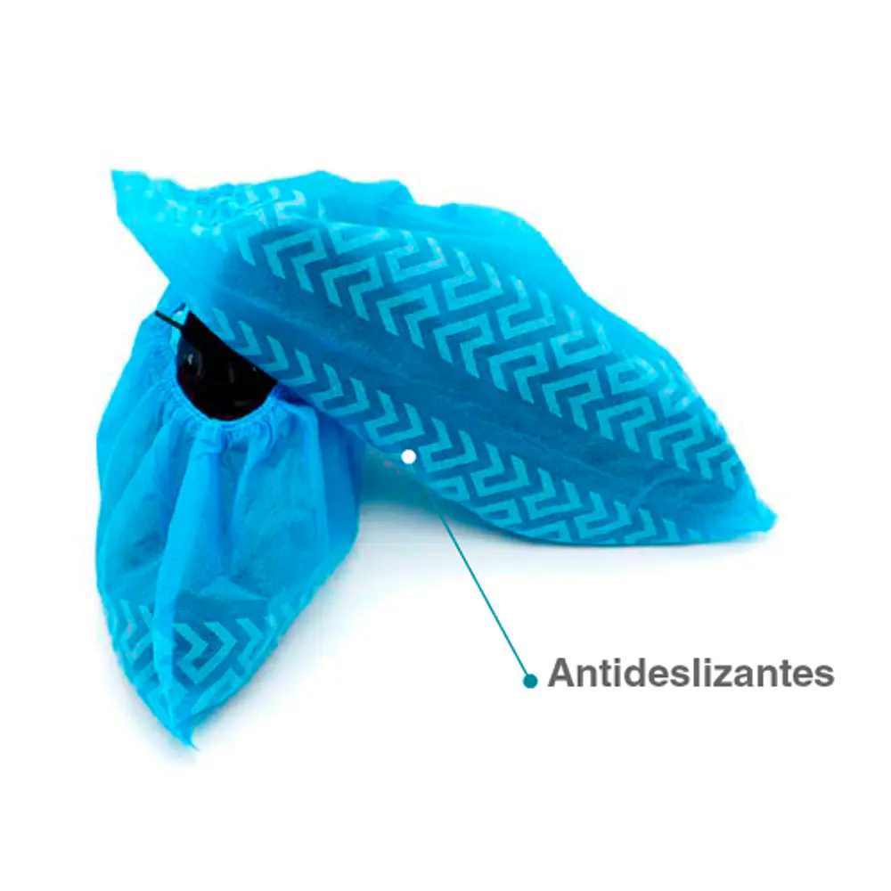 Cubre calzado antideslizante tnt Celeste y Negro 2